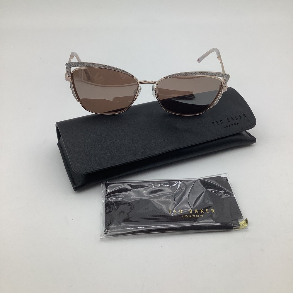 Ted Baker London L188 Womens Rose Gold Cat Eye‎ Sunglasses 57-16-145 New